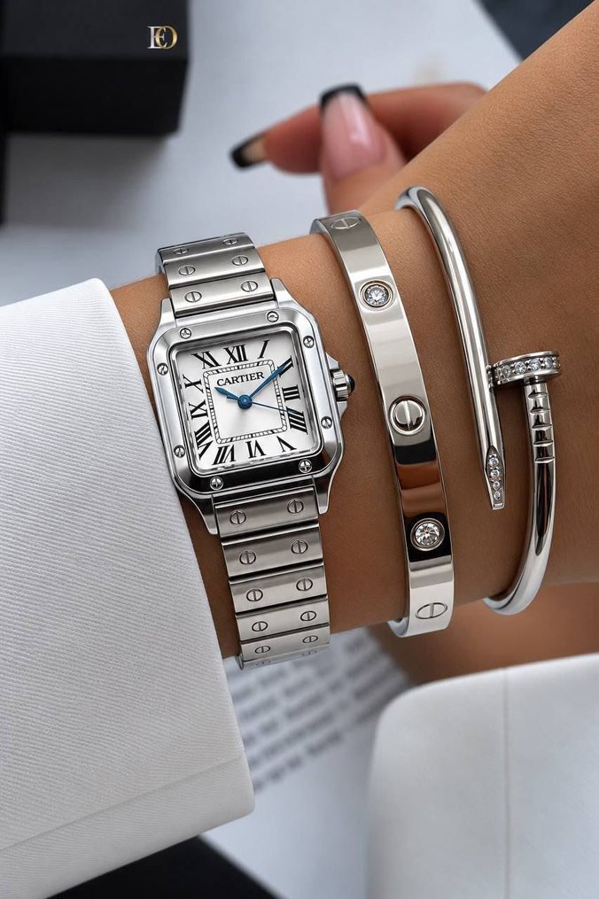 Cartier Siyah Kare Kol Saati — görsel 7/11