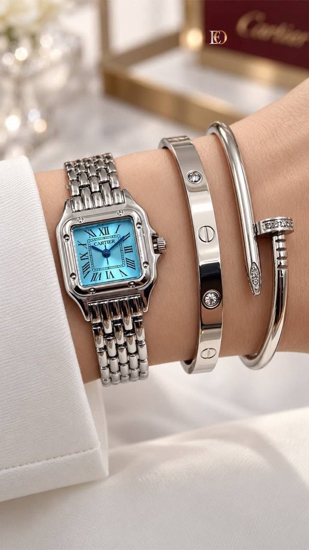Cartier Siyah Kare Kol Saati — görsel 6/11
