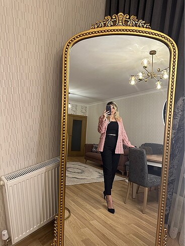 Kırmızı Kruvaze Blazer Ceket