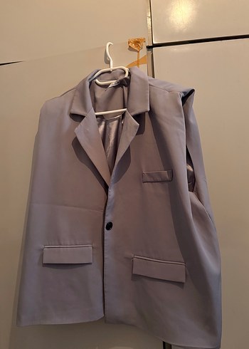 Zara Minimalist Lila Kolsuz Blazer Ceket Zara