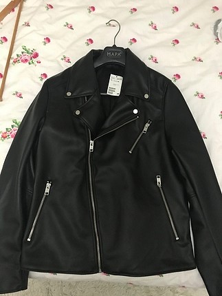HM DERİ CEKET L BEDEN BIKER CEKET 