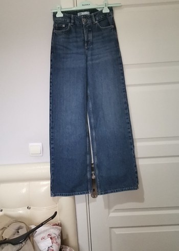 Zara Mavi Denim Genis Paca Jean