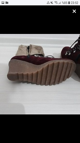 37 Beden bordo Renk DOLGU TOPUK BOT