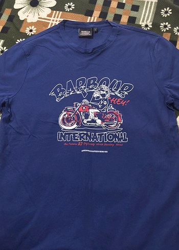 Barbour Motosiklet Baskili Lacivert Tisort
