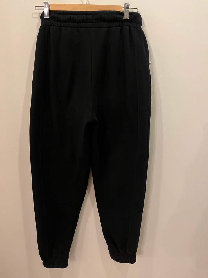 Siyah Rahat Kesim Kadın Eşofman Altı - Görsel 3