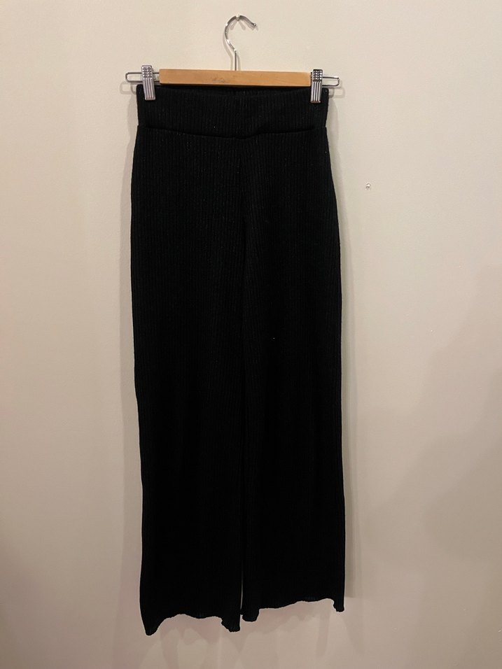 Siyah simli Kadın  Pantolon - Görsel 2