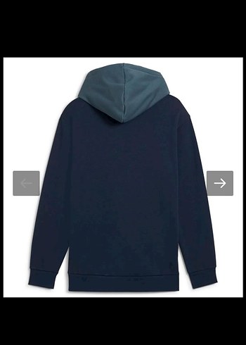 Puma Mavi ve Gri Kapüşonlu Erkek Sweatshirt
