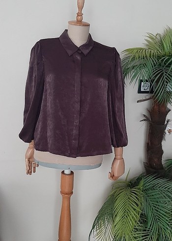 DKNY Düğmeli Kahverengi Midi Kadın Gömlek