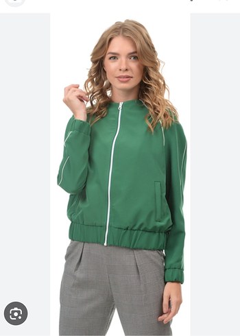 Stradivarius Yeşil Kadın Spor Bomber Ceket