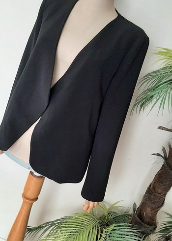m Beden siyah Renk Düğmeli Siyah Kadın Mini Blazer