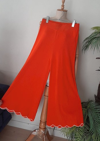 m Beden pembe Renk Triko Kadın Pantolon