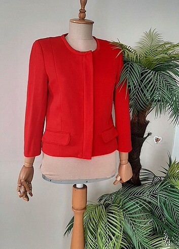 s Beden kırmızı Renk Mango tertemiz şık blazer