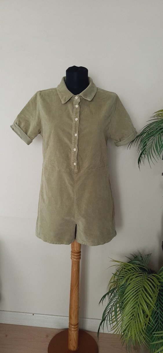 Kadın kadife Mini Tulum Kısa Kollu - Görsel 2