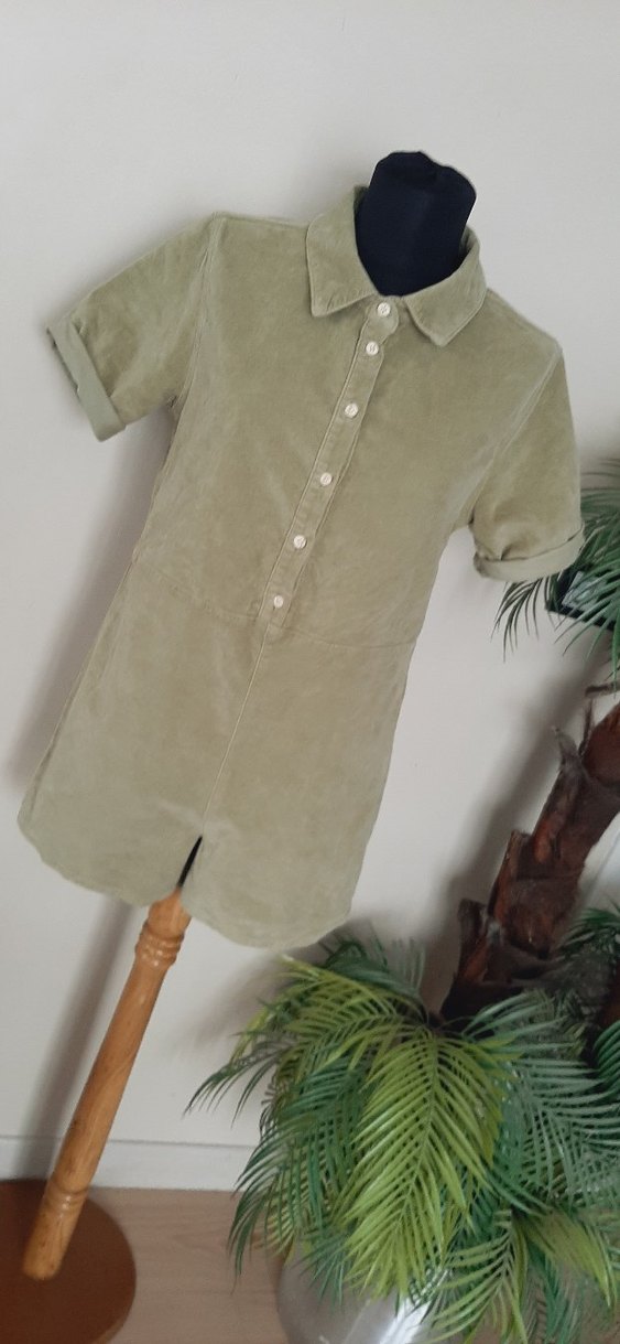 Kadın kadife Mini Tulum Kısa Kollu - Görsel 4