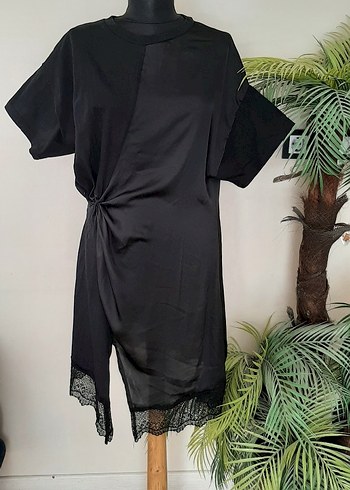 Siyah Drapeli Midi Gotik Elbise - Görsel 11