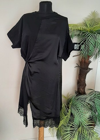 Siyah Drapeli Midi Gotik Elbise - Görsel 16