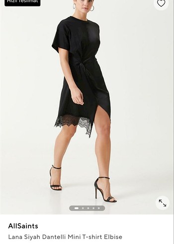 Siyah Drapeli Midi Gotik Elbise - Görsel 7