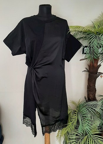 Siyah Drapeli Midi Gotik Elbise - Görsel 12