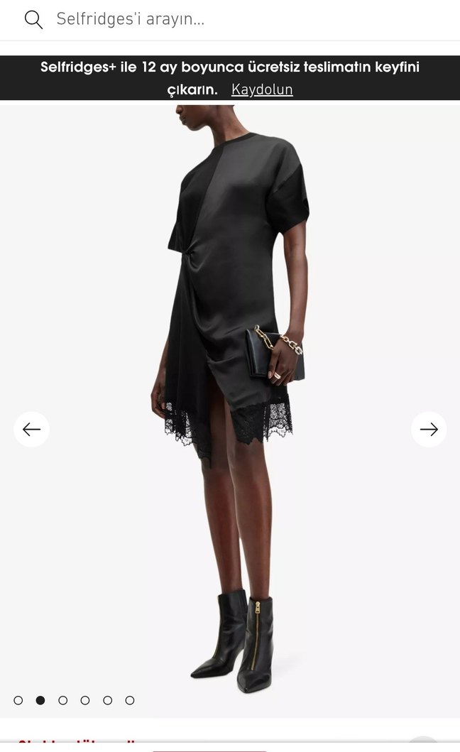 Siyah Drapeli Midi Gotik Elbise - Görsel 5