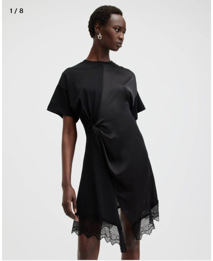 Siyah Drapeli Midi Gotik Elbise - Görsel 2