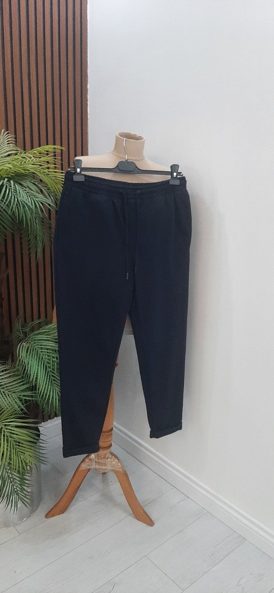 Siyah Regular Fit Erkek Pantolon - Görsel 4