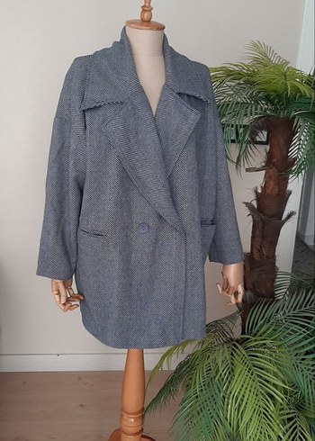 universal Beden çeşitli Renk Desenli Oversize Kaban