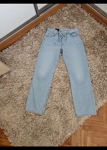Levis Acik Mavi Yuksek Bel Denim Jean