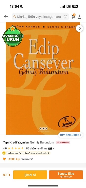 Edip cansever gelmiş bulundum