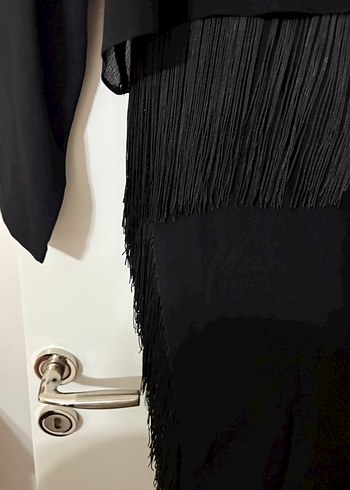 Kadın Siyah Uzun Kollu Elbise - Görsel 2