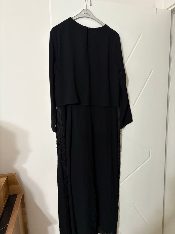 Kadın Siyah Uzun Kollu Elbise - Görsel 4