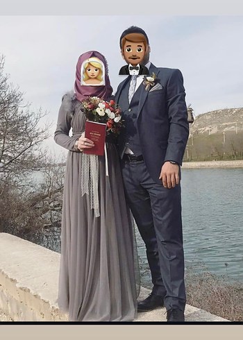 Gri Kürklü Uzun Abiye Elbise - Görsel 6