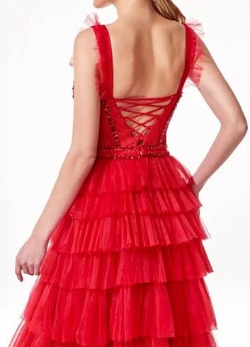 s Beden kırmızı Renk Kırmızı harika kına elbisesi