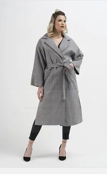 Oversize kuşaklı kaban giasso marka