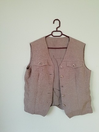 vintage bej yelek