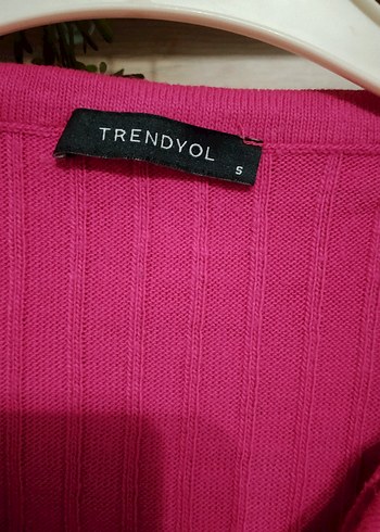 Pembe Kadın Triko Yaka Detaylı Kazak - Görsel 3