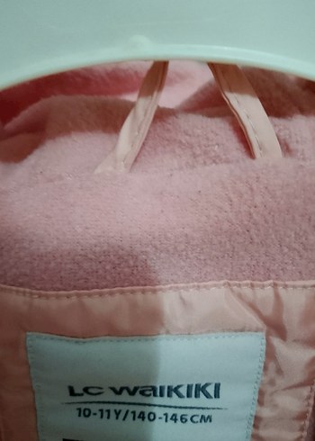 Kız Çocuk Kapüşonlu Pembe Mont - Görsel 3