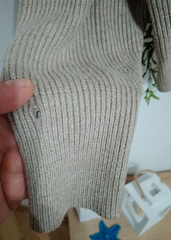 Bej Kadın Triko Uzun Kollu Kazak - Görsel 3