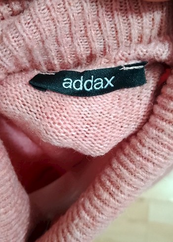 Pembe Boğazlı Örgü Salaş Kadın Kazak - Görsel 7