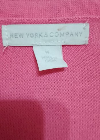 Pembe V Yaka Triko Kadın Hırka - Görsel 4