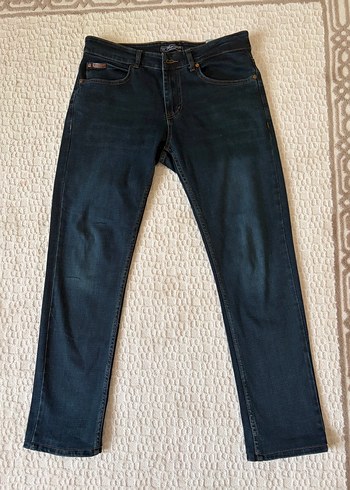 Diğer Koyu Lacivert Dar Kesim Denim Jean Kot Erkek Pantolon