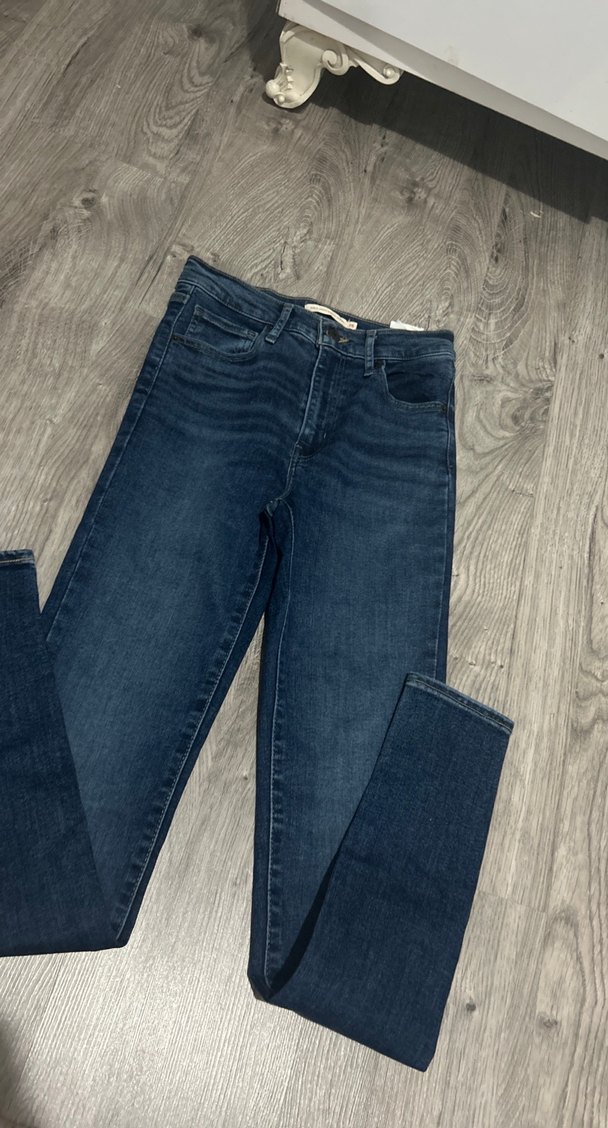 Koyu Mavi Dar Kesim Denim Jean — görsel 2/8