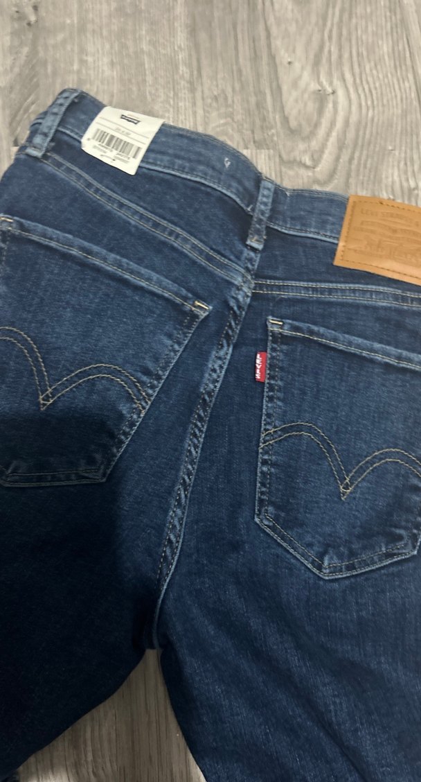 Koyu Mavi Dar Kesim Denim Jean — görsel 7/8