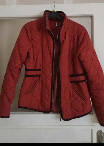 Bordo Fermuarlı Kadın Ceket
