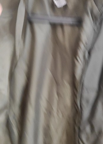 Haki yeşil Kadın Kışlık Fermuarlı Mont - Görsel 10