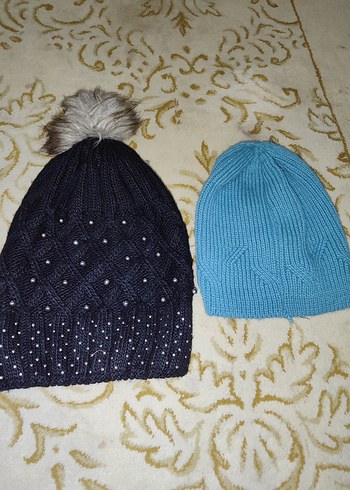 Kadın Renkli Örgü Bere Seti - Görsel 2