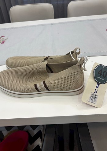 LC Waikiki Bej Orgu Slip On Sneaker