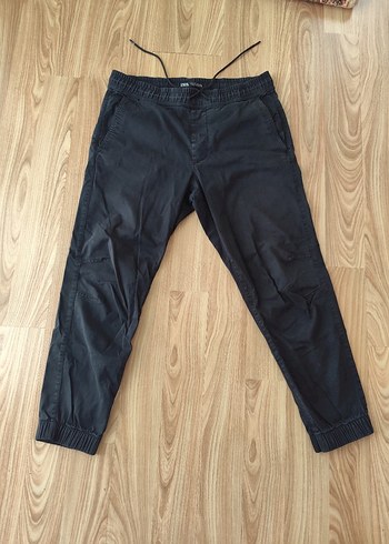 Zara Siyah Rahat Jogger Pantolon Kargo Paca