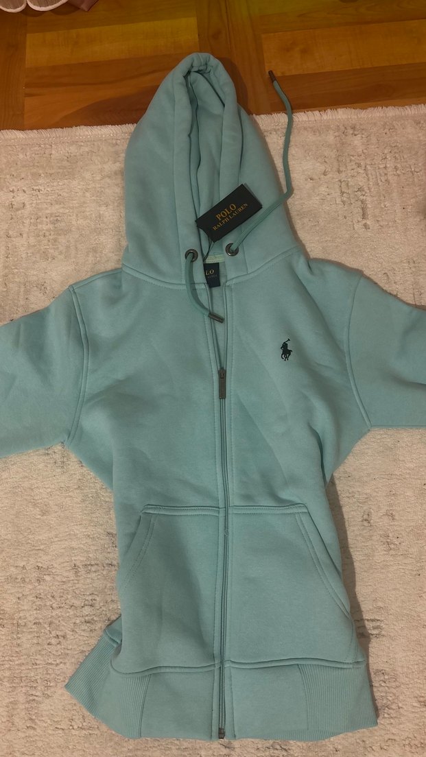 Orijinal Polo Ralph Lauren Turkuaz Kapüşonlu Hırka — görsel 3/9