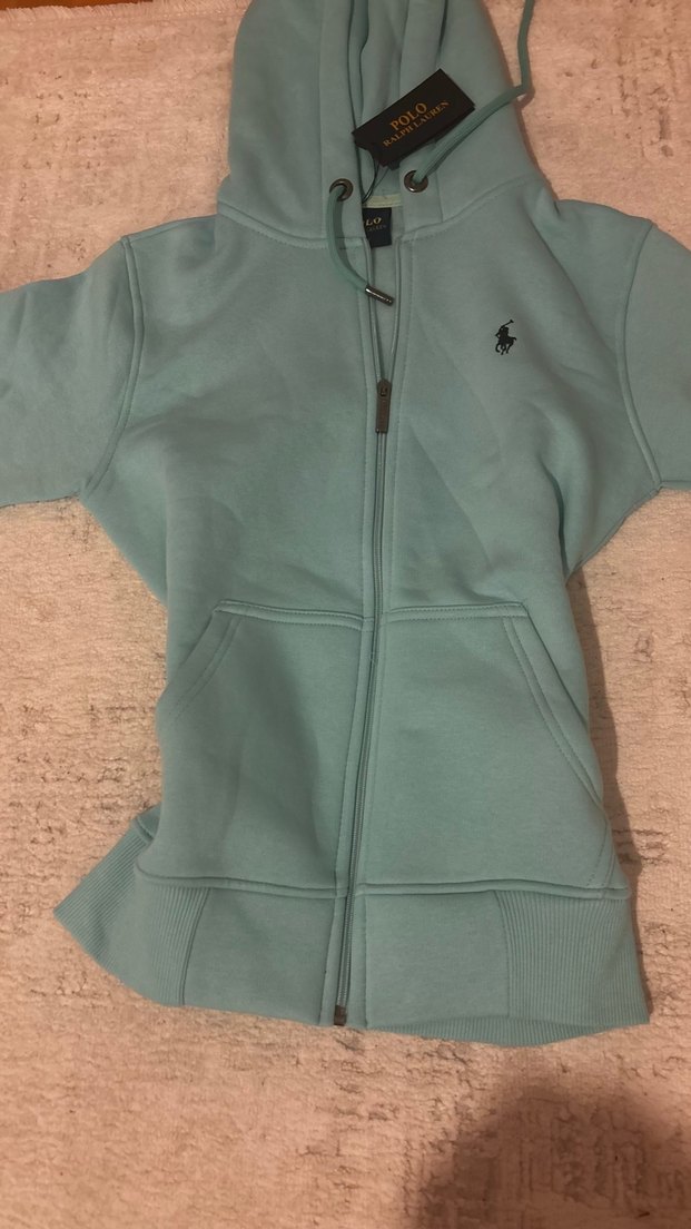 Orijinal Polo Ralph Lauren Turkuaz Kapüşonlu Hırka — görsel 7/9