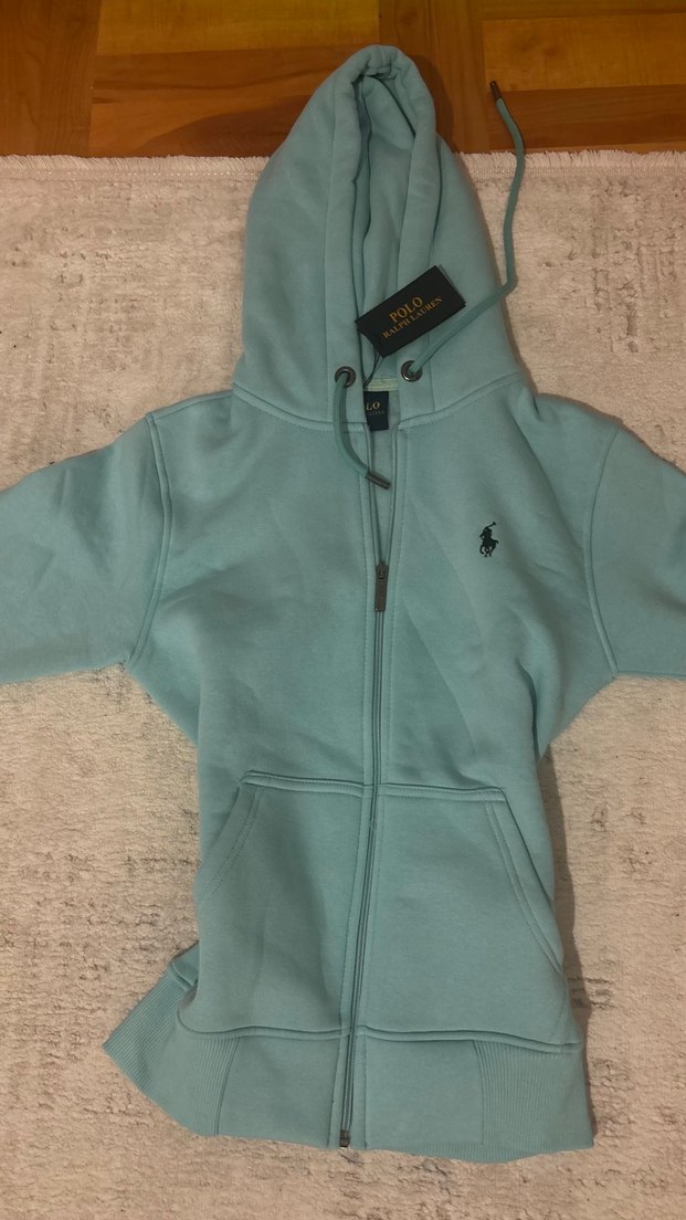 Orijinal Polo Ralph Lauren Turkuaz Kapüşonlu Hırka — görsel 2/9